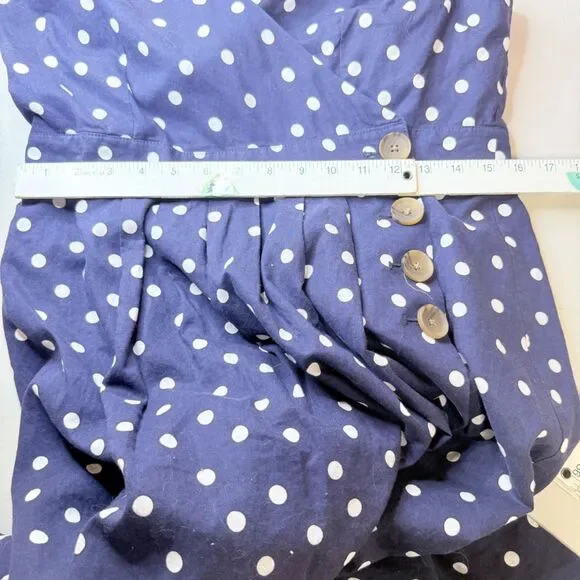 Boden Women's 10P Arwen Midi Button Wrap Linen Cotton Polka Dot Dress Preppy - Picture 7 of 9